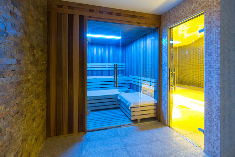 Image of a steam room and sauna.
