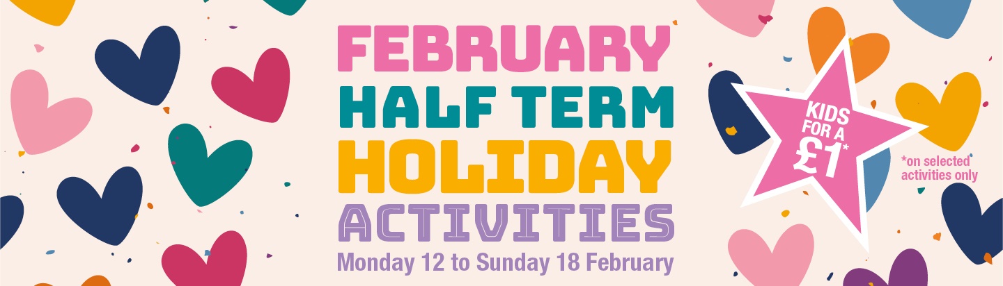 Our Kids4£1 February half term programme is back – with all your favourite activities to keep the kids happy