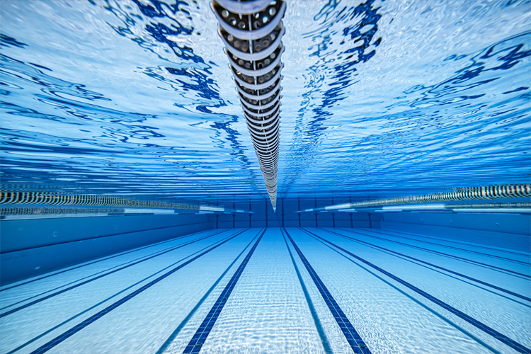 Image of a swimming pool - underwater shot.